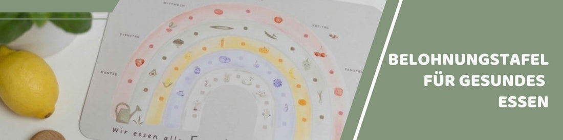 Mealomat Blogbanner: Belohnungstafel für gesundes Essen, Regenbogentracker