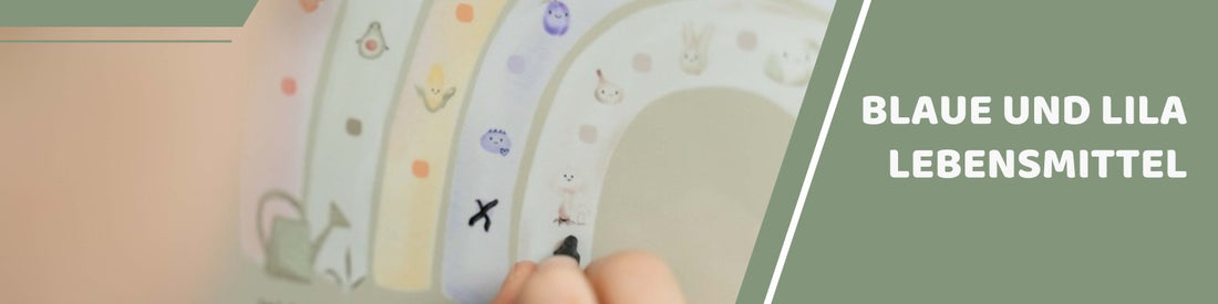 Mealomat Blogbanner: Blaue und lila Lebensmittel für Kinder