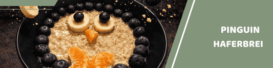 Pinguin Haferbrei: 4 Farben Kinderfrühstück in 10 Min.