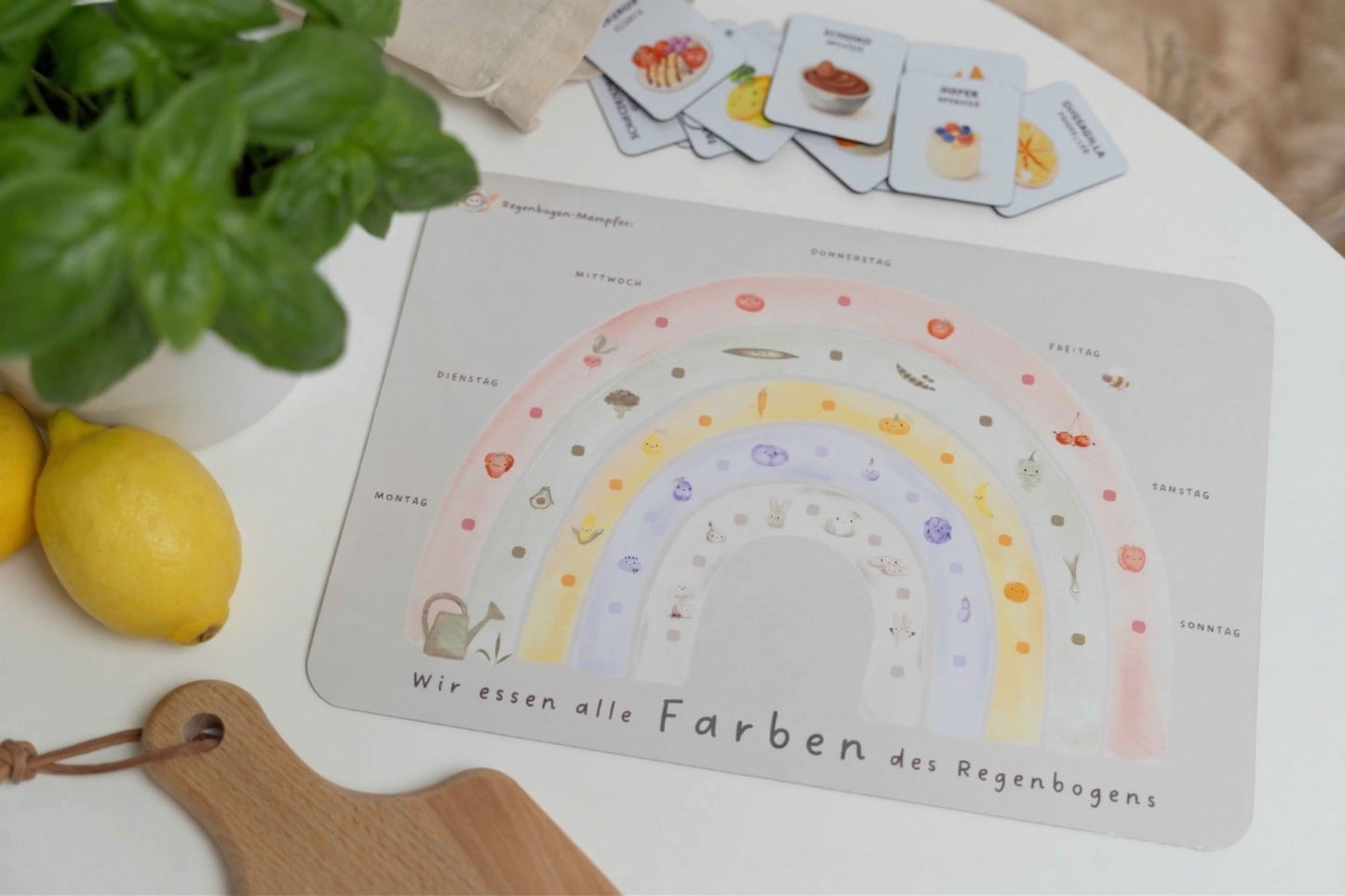 Mealomat Regenbogentracker – pädagogisches Belohnungssystem für Kinder zur Entdeckung gesunder Vielfalt.