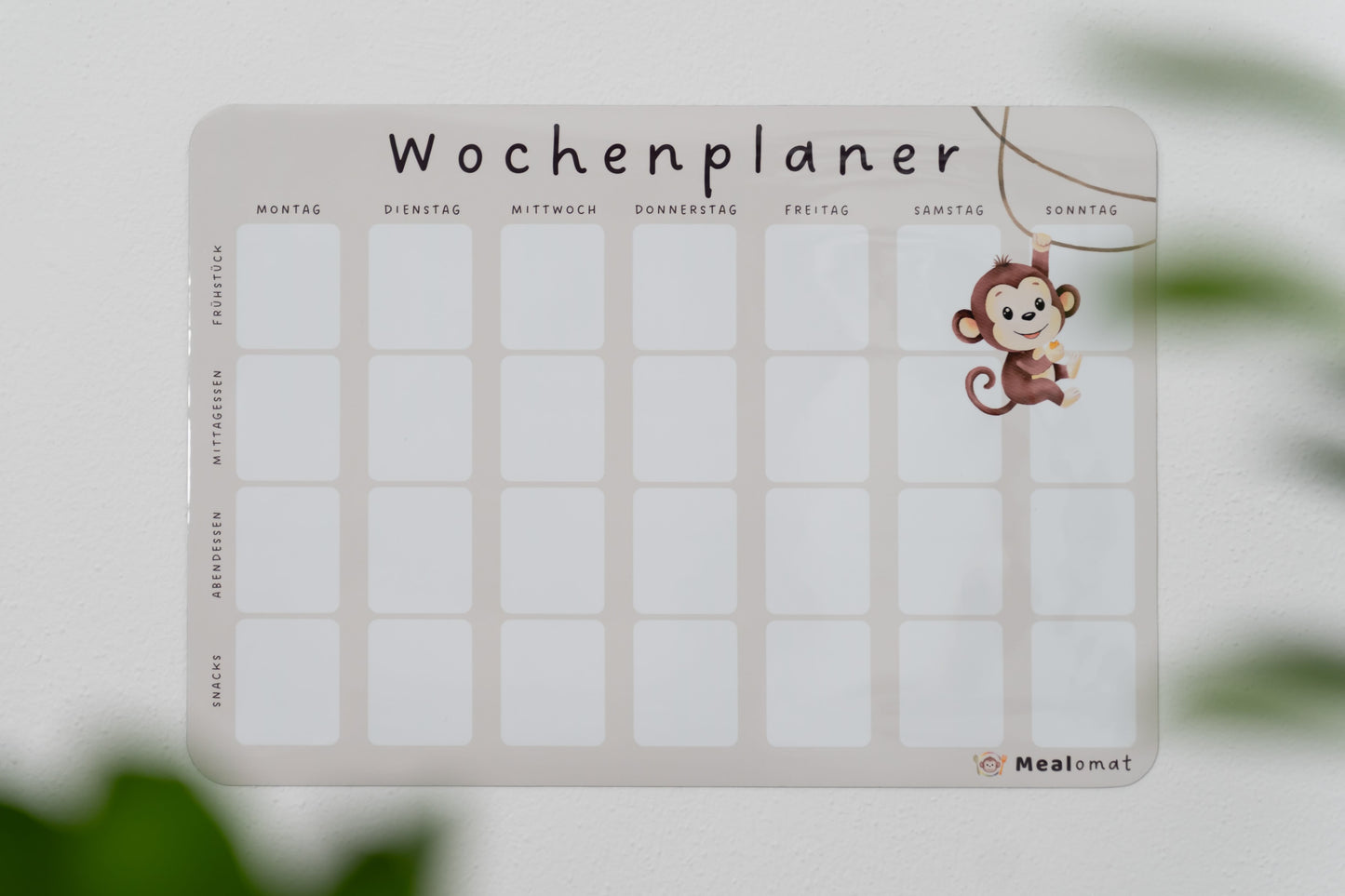 Mealomat Wochenplaner nach Montessori – klar strukturiert, ästhetisch und auf Augenhöhe der Kinder.